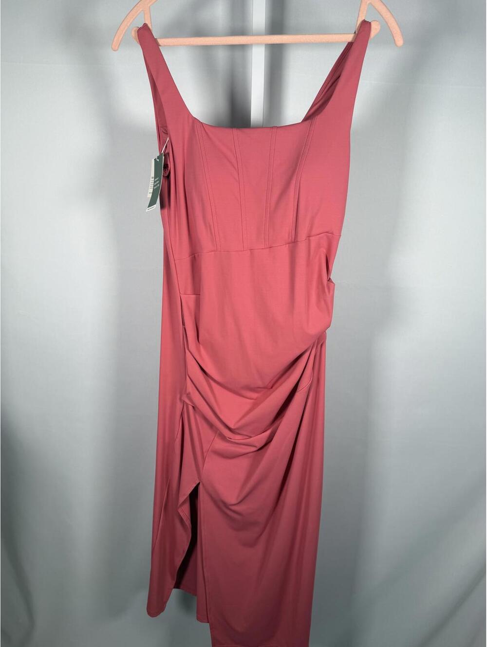 Halara Softlyzero Backless Corset Ruched Bodycon Midi Cool Touch Dress Size M - Picture 8 of 11